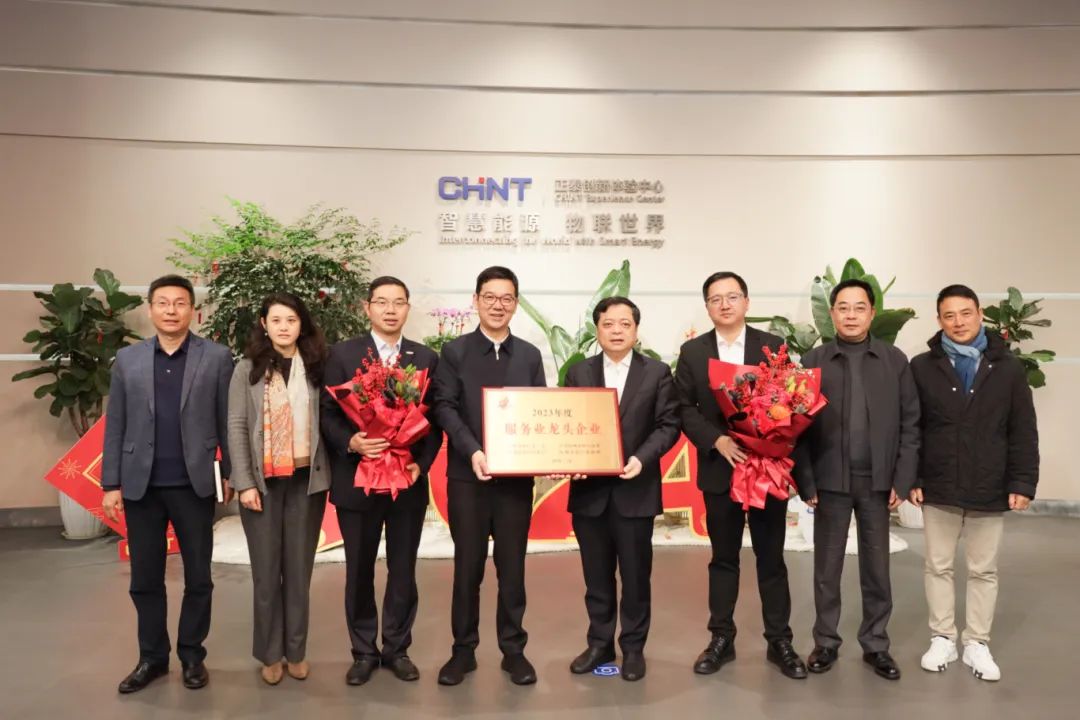 喜讯！杭州高新区党工委、滨江区委书记章登峰为正泰安能授牌&ldquo;2023年度工业龙头企业&rdquo;